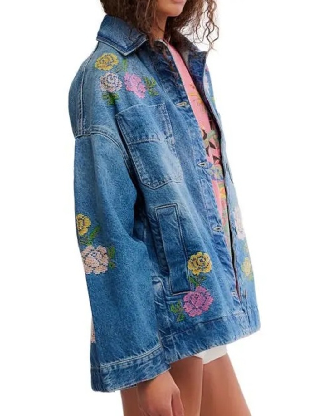 NWOT Free People We The Free Madison City Embroidered Jacket Size Medium - Picture 3 of 16